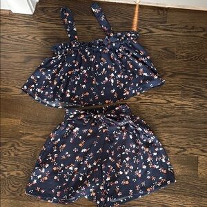 BP Navy and Orange Floral Set